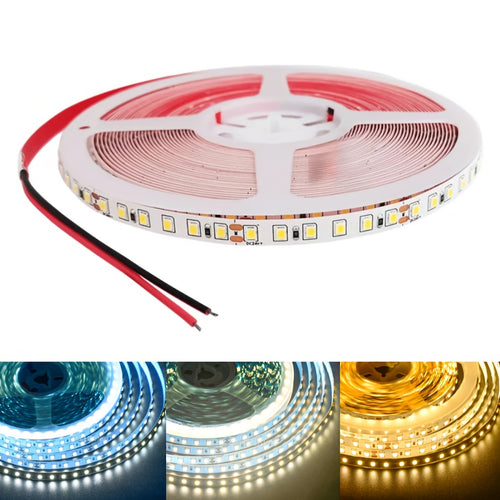 12V LED灯带，8毫米线性，高密度柔性灯带，每米120颗灯珠，适用于厨房、楼梯、房间装饰照明。白光/中性光/暖光，不防水（不含12V电源）