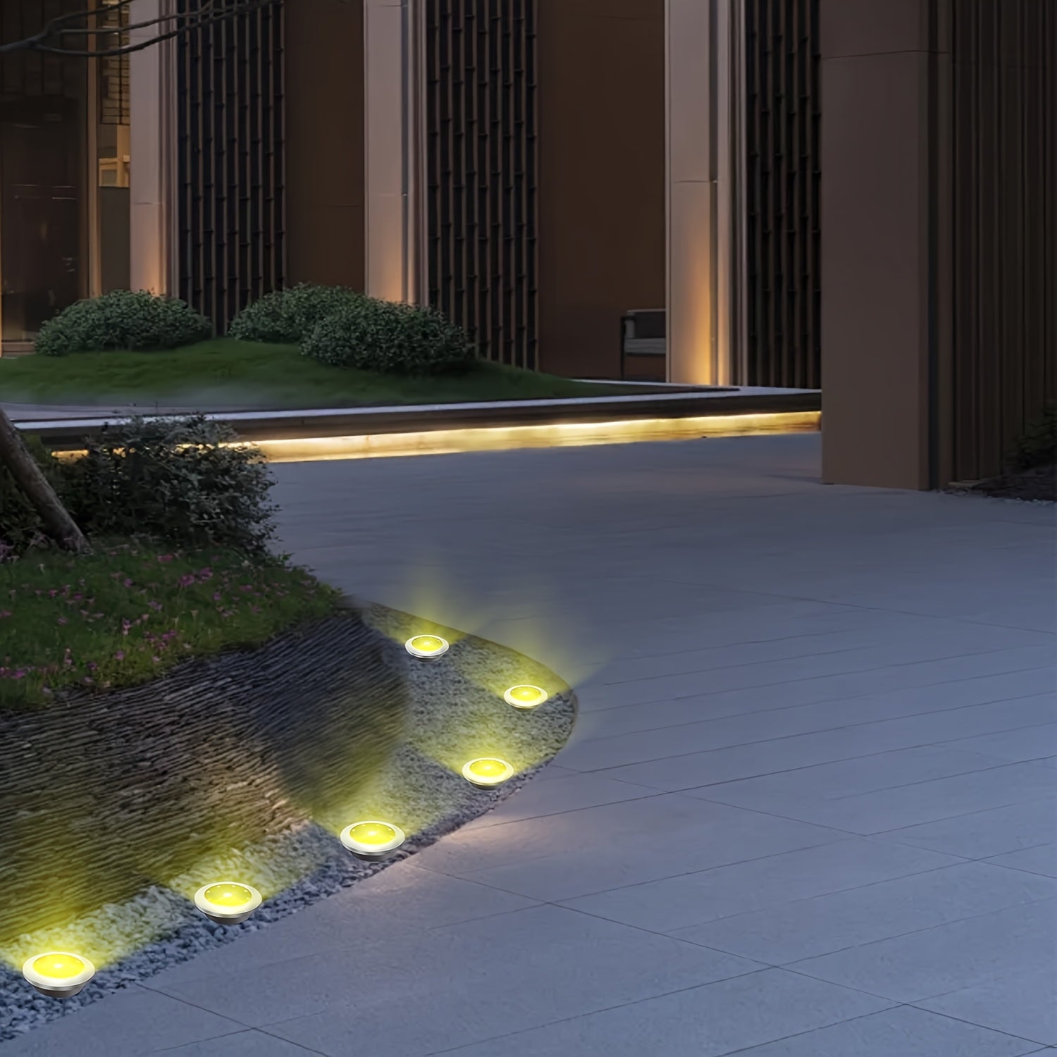 Solar Outdoor Ground Spotlight, Warm Light High-Brightness Landscape Lighting Lamp, Courtyard Patio Pathway Walkway Illumination, Garden Yard Lawn Ground Light, Home Outdoor Brightening Decorative Light