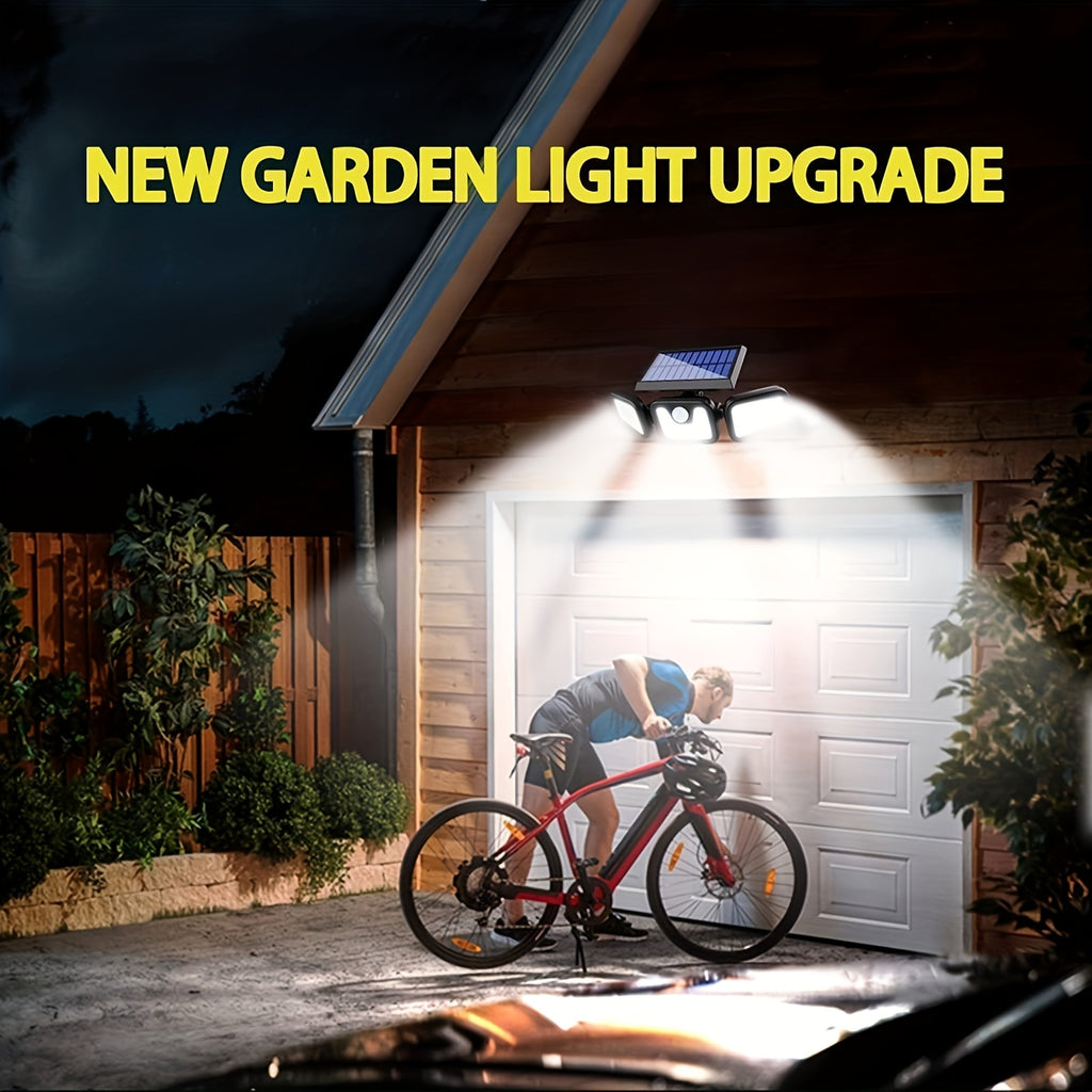 B B BRIGHT Solar Lighting Street Light, Three-Side Lighting Multi-Head Sensor Light, Wireless Street Light, High-Power Rural Courtyard Light, Outdoor Wall Light, Solar Street Light, PIR Motion Sensor, Perfect for Corridors, Rural Courtyards, Villas