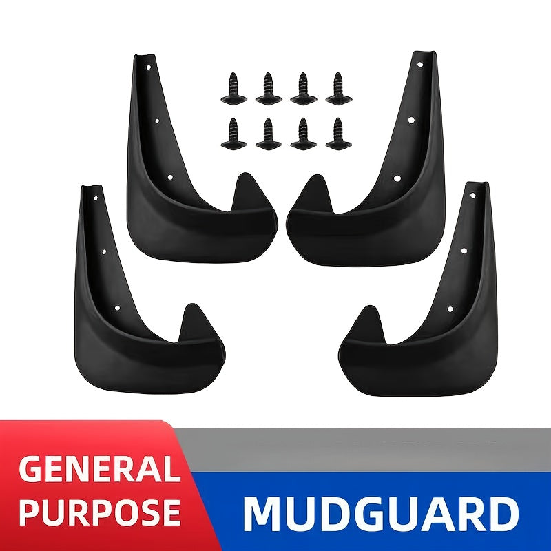 1 Set, Car Mud Flaps - Front & Rear Wheel Splash Guards, All-Season Road Debris Protection, Easy Installation for Outdoor Travel & Long-Distance Driving, Wheel Protection, Screws Included