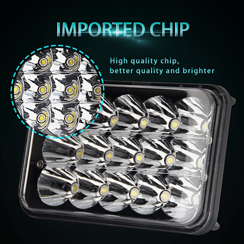 4x6 Inch LED Headlight High/Low Beam Integrated for Freightliner FLD120/FLD112 Series 1991-2004