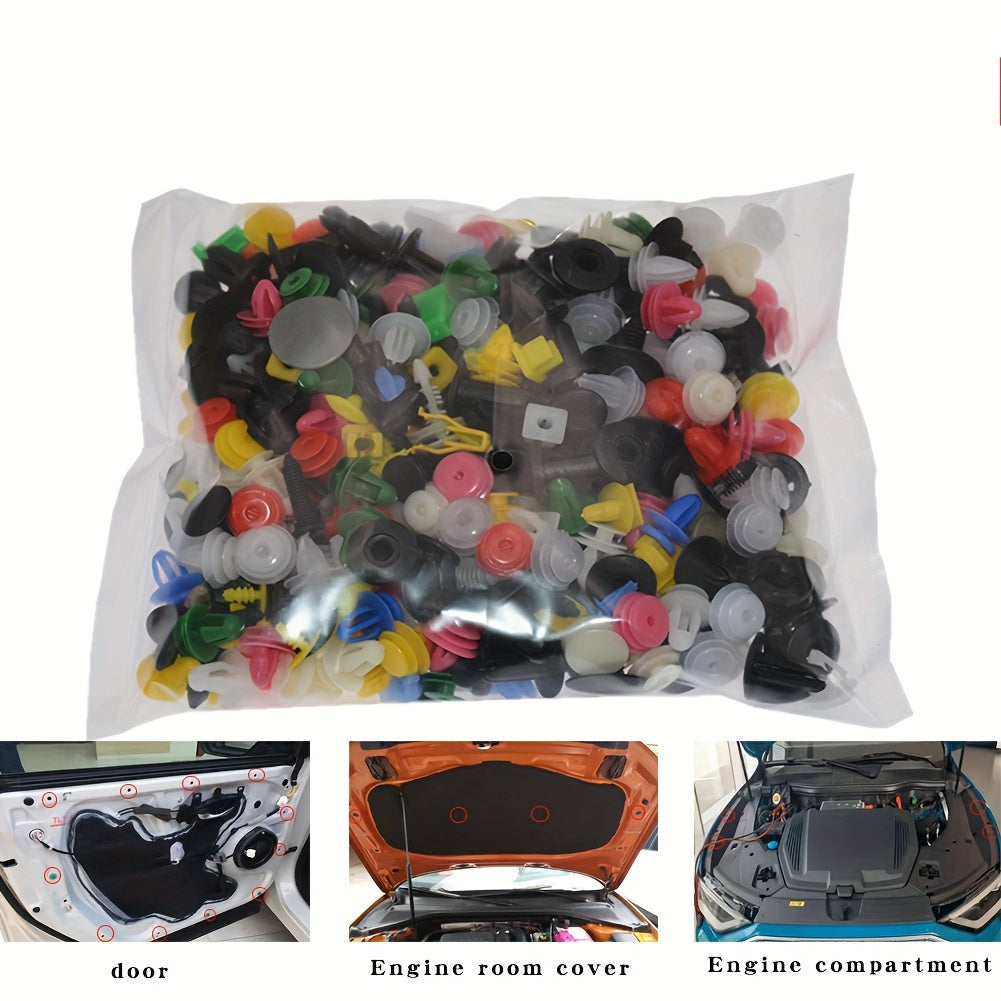 50/100/200-Piece/Set Durable Plastic Retainer Clips – For Car Fenders, Bumpers, Doors & Interiors – Push-Type Fasteners for Securely Fixing Panels and Liners