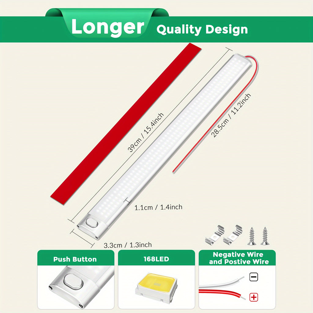 12v LED 内部灯条， 168LED 1700LM 10W， 直流 12 伏 LED 灯条带开/关开关， 用于封闭式货物拖车， 汽车房车货车卡车露营船大篷车房车