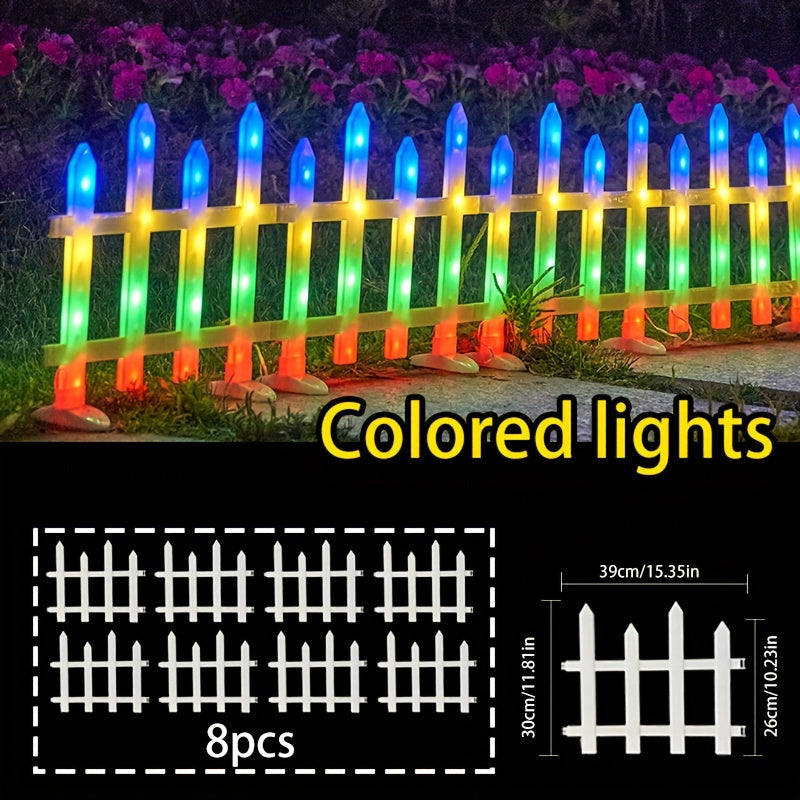 Solar Light, Courtyard Lawn Light, 5/8/10 Pack, Halloween Atmosphere Fence Light, 20 Flicker Modes, Solar 3600mAh Lithium Battery, Color/Warm Color Outdoor IP65 Waterproof, Clearance Sale