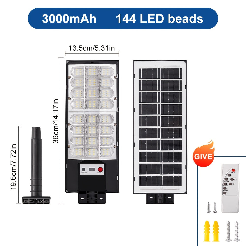 One Solar Sensor Light | Home Courtyard Light | Super Bright LED Lighting | Outdoor Street Light, with Motion Sensor and Auto On/Off Switch, Remote Control, IP65, Perfect for Garden, Garage, Patio, Backyard, Doorway