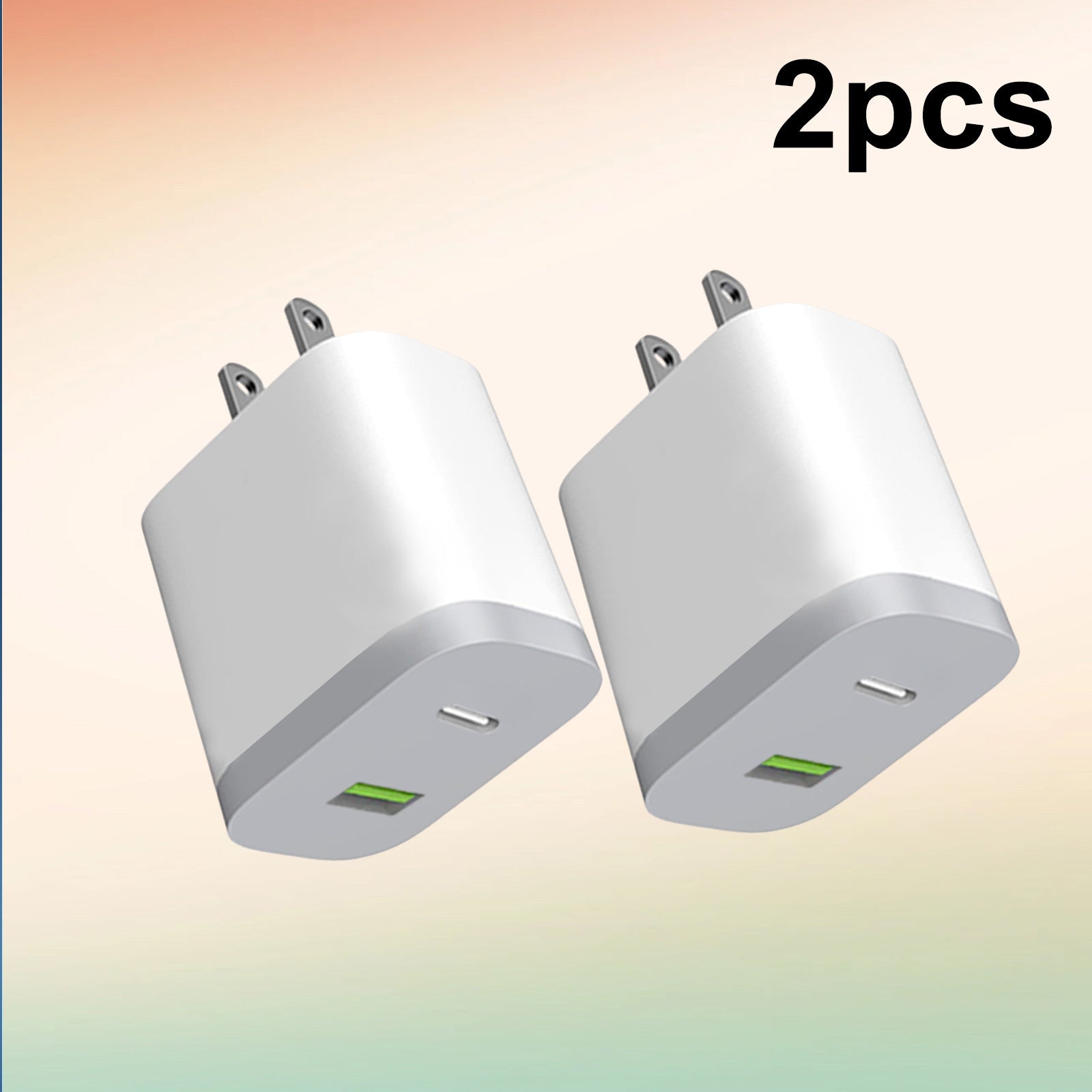 Fast Type-C Charging USB C Wall Charger with Dual Ports for Power Delivery