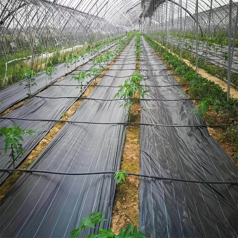 防草布除草布盖草布、1件重型黑色PP材质园艺布 - 花卉、蔬菜、和庭院用防除杂草和草坪护理农用地布