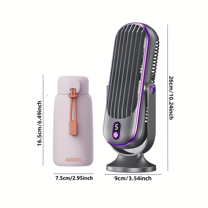 2026 Portable Desk Fan, Quiet Motor, USB Rechargeable, 5 Speed Levels, 720° Rotation, 5 Colors, 1200mAh Battery, for Office, Travel, Camping, RV &amp; Gifts