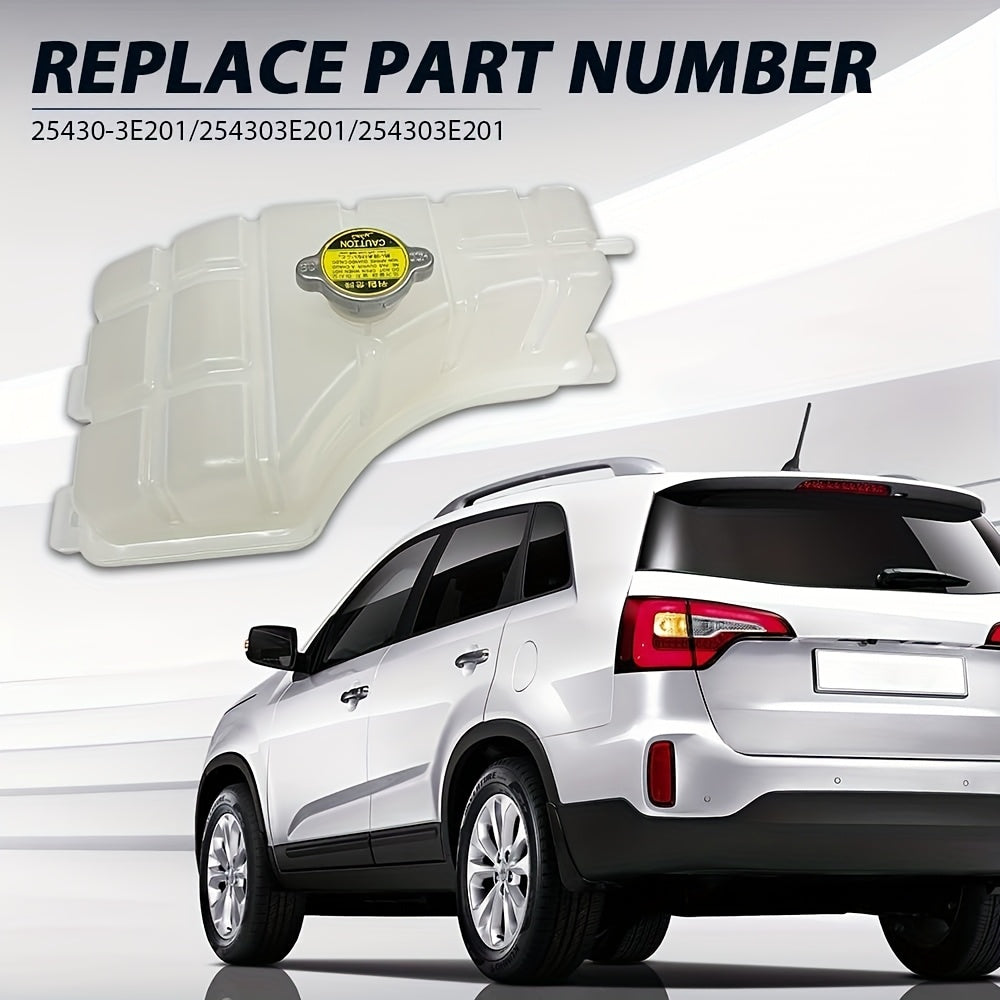 Engine Coolant Reservoir Tank (with Cap and Hose) for 2003-2006 Kia Sorento, Auto Parts Coolant Recovery Tank Expansion Tank, Replaces OEM Part Numbers 25430-3E201/25430-3E200/254303E201/254303E200, Vehicle Cooling System