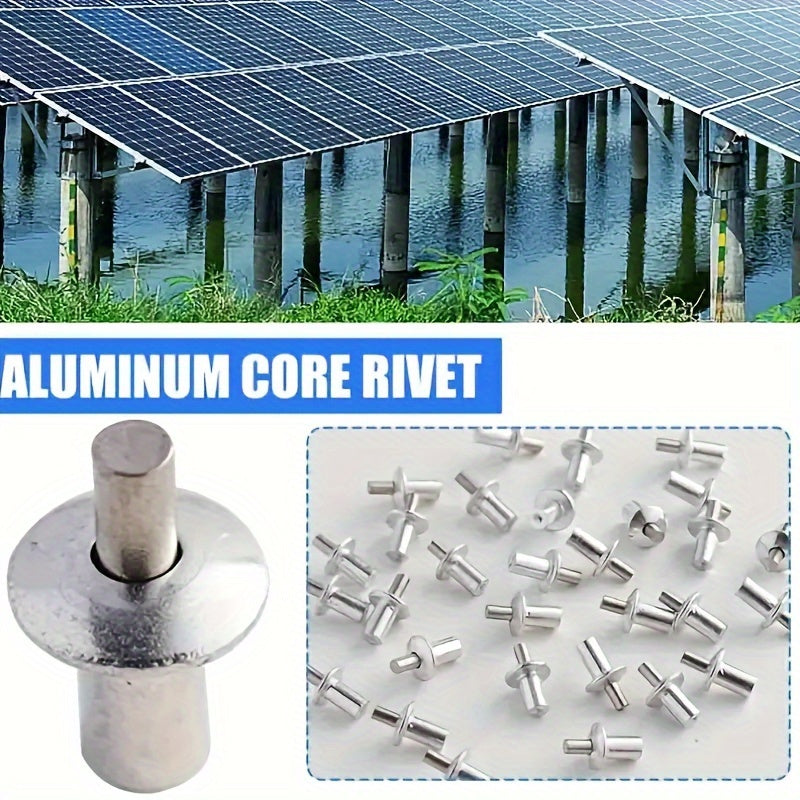 50/100/200PCS Drive Rivets, Knock-in Mushroom Head Self-Plugging Rivets, Hammer Drive Expanding Aluminum Rivets, Dome Head Aluminum Drive Rivets