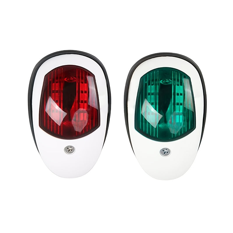 2-Piece Red & Green Navigation Lights, Yacht Lights, Marine Lights, Boat Signal Warning Lighting