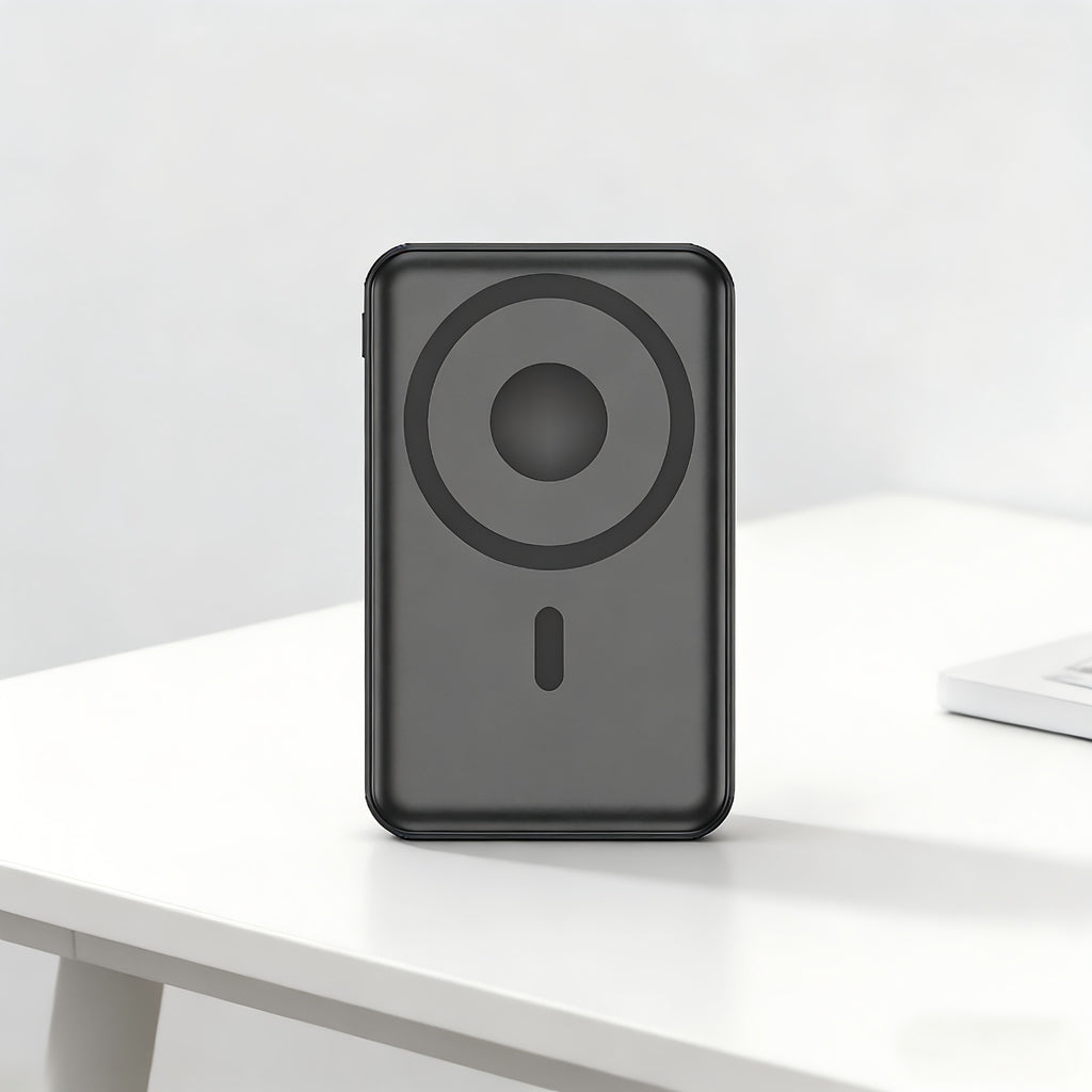 A 10000Mah 22.5W Magnetic Portable Power Bank Featuring Two Integrated Cables, an Essential Accessory for Everyday Travel