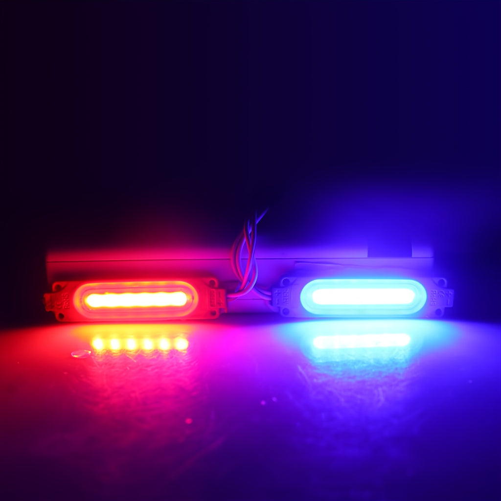1对摩托车车LED灯条车牌装饰灯氛围灯带12V安装便捷