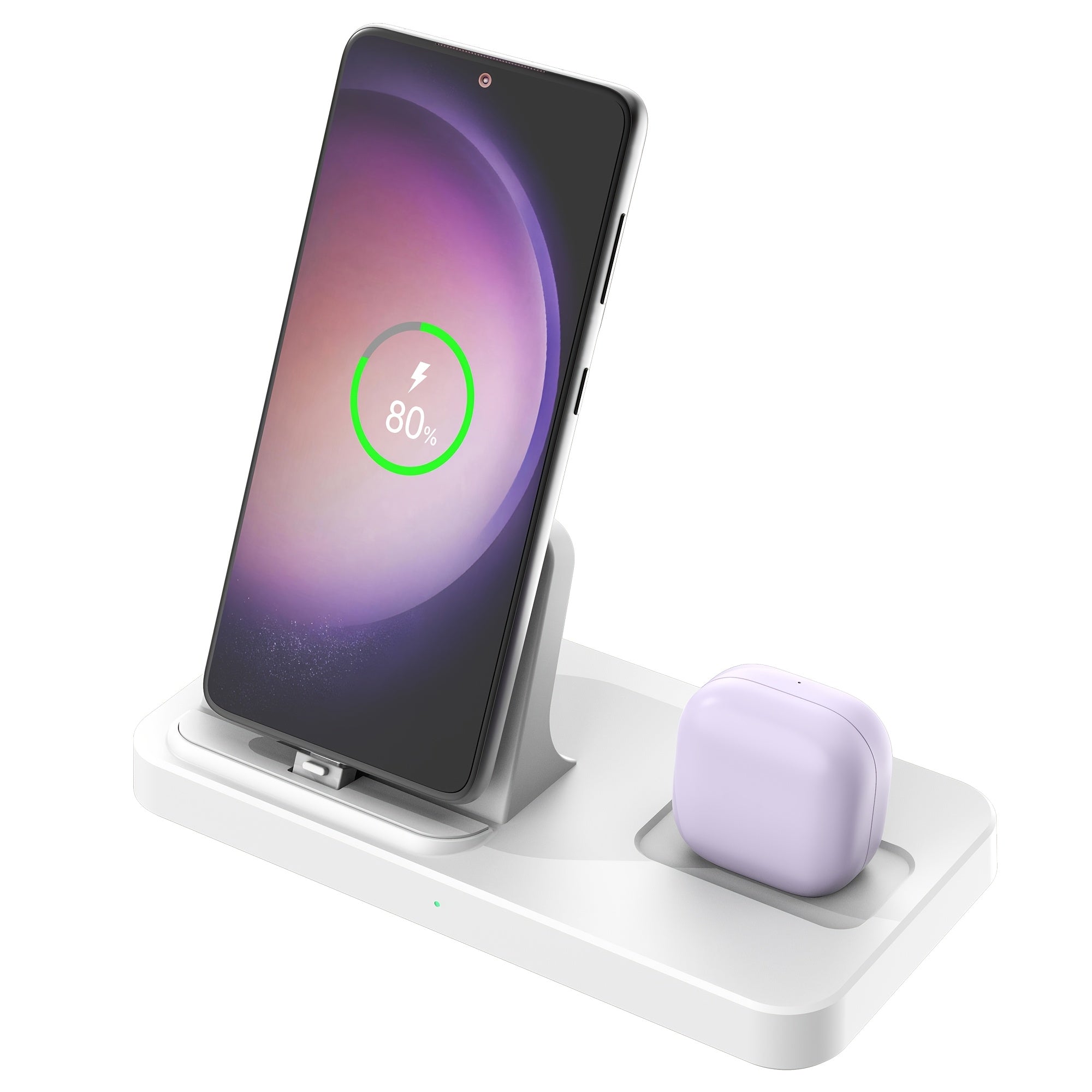 A Dual-Purpose Charging Dock for Smartphones And Earbuds Featuring a Type-C Connection, Designed As a Universal Desk Stand for Various for Samsung for Galaxy Models And Compatible with for Iphone 16/15