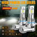 2 High Power CSP Chip LED Car Lights Canbus Error-Free 200W 60000 Lumens High Brightness LED Bulbs, Equipped with Fast Silent Cooling Fan, 300m Stable Illumination Distance, Plug-and-Play, 800% Reliable Brightness