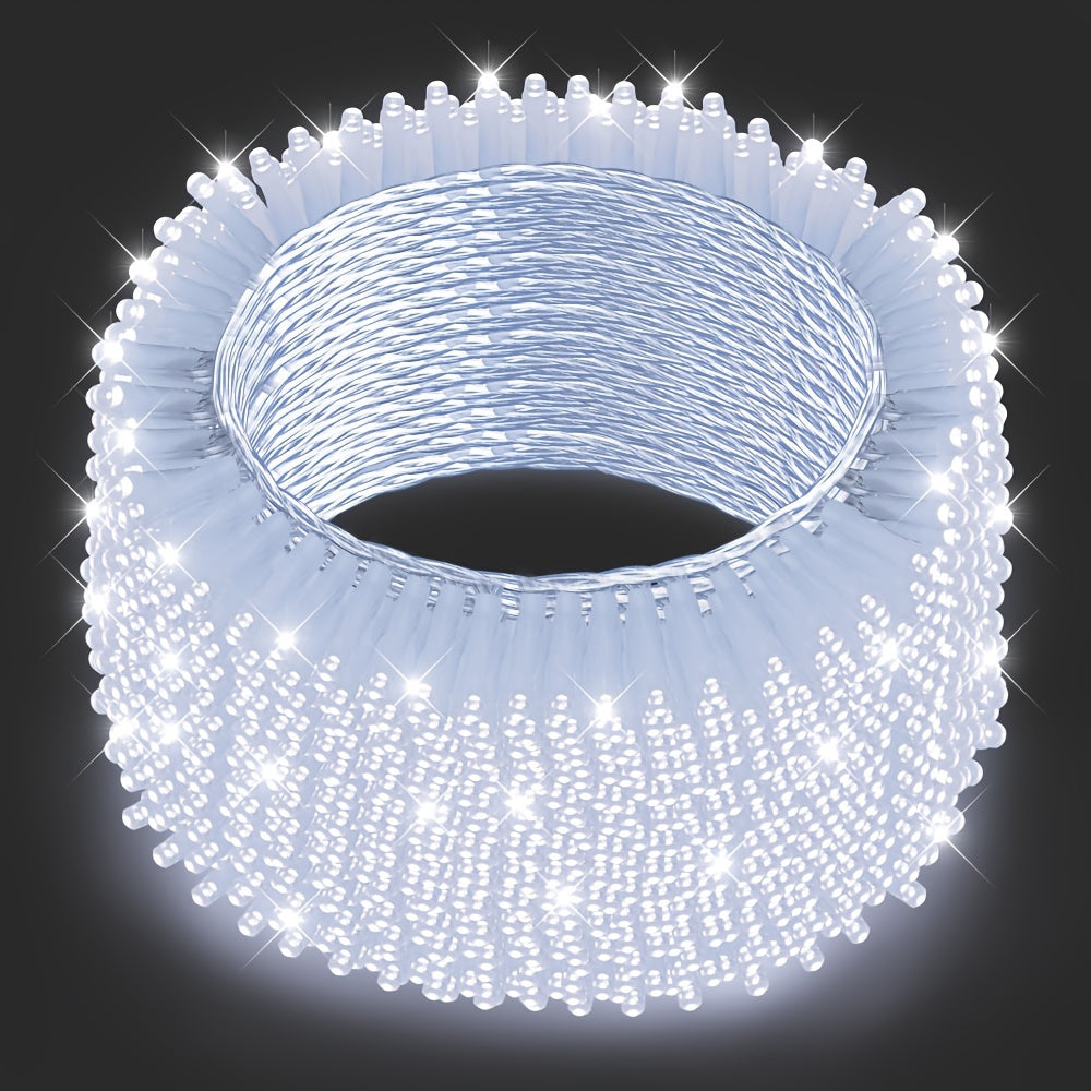 1000 LED 灯串，带 8 种模式和定时器 - 户外/室内仙女灯，带遥控器，120V 插头和电池供电（不可充电）- IP44 防风雨，圣诞装饰，万圣节，感恩节，情人节，新年，圣诞节
