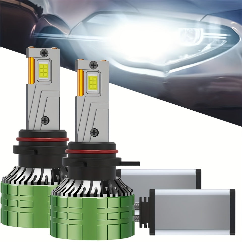 RAFFISHER 2-Pack H4 H7 LED Headlights, 480W High Power, 50000LM Brightness, Compatible with Canbus and Various Models Including H1, H11, H8, H9, HB3 9005, HB4 9006, 12V, 6000K Turbo Light, for Vehicles