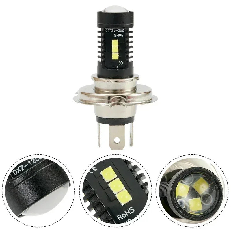 H4 9003 HB2 LED Headlight Bulb Conversion Kit 9003 60W 1800LM 6000K Car COB LED Conversion Headlight Bulb Hi/Lo Lighting LED Bulb, No Battery Included