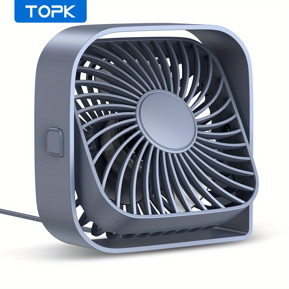 Stay Cool & Comfortable Anytime Anywhere: Portable USB Desktop Fan with 3 Speeds and 360° Quiet Operation
