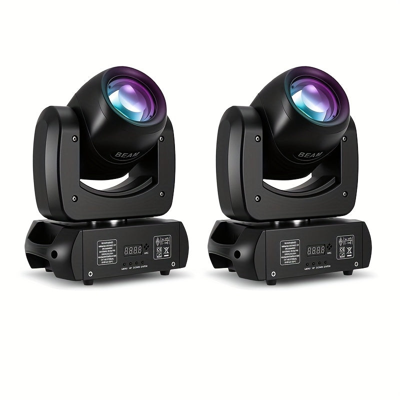 120W beam light, DJ lights, black moving head light, DJ lighting, moving head light, spotlight, LED stage light - LED DMX512 control, with 8 colors and 8 gobo patterns, 18-facet prism, voice/sound activation, aluminum alloy housing