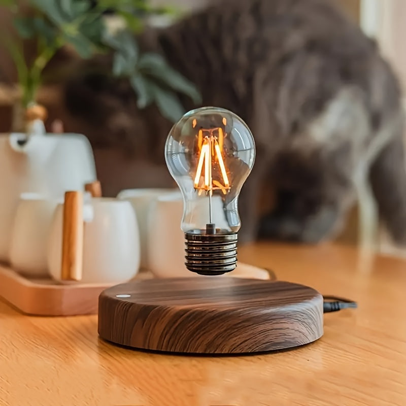 Modern magnetic levitation bulb - energy-saving, adjustable brightness, suitable for bedroom, office, bar and reading room decoration
