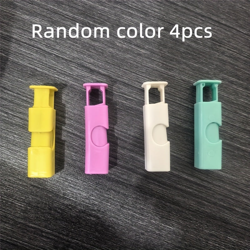 4-Piece Bag Sealer Clips - Universal for Plastic & Bread Bags - Home Food Freshness Preservation Tool