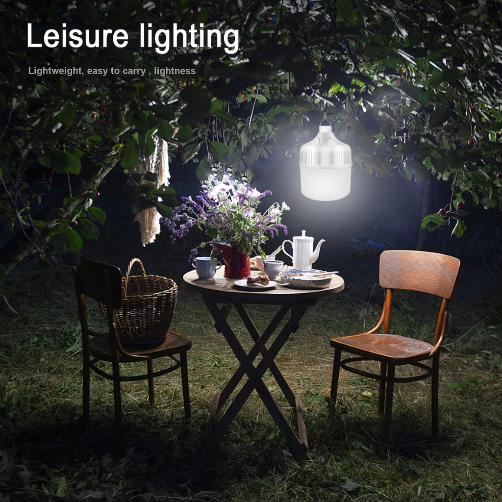 One Rechargeable Light Bulb Lamp, Portable Night Light, High Brightness Lamp with Hook, for Outdoor, BBQ, Party, Emergency, Adventure, Campus Gathering, Camping, Gift