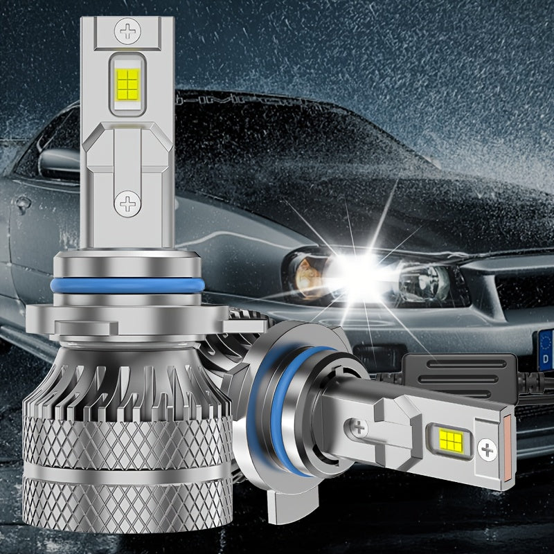 2-Pack H7 Car LED Headlights, Auto Parts, High/Low Beam Integrated, 30,000 Lumens, 360° Beam Angle, 500m Illumination Distance, CSP Chip, Universal 12V/24V, Compatible with H1, H4, H7, H11, HB3, 9005, HB4, 9006, HIR2, 9012-F135 Models