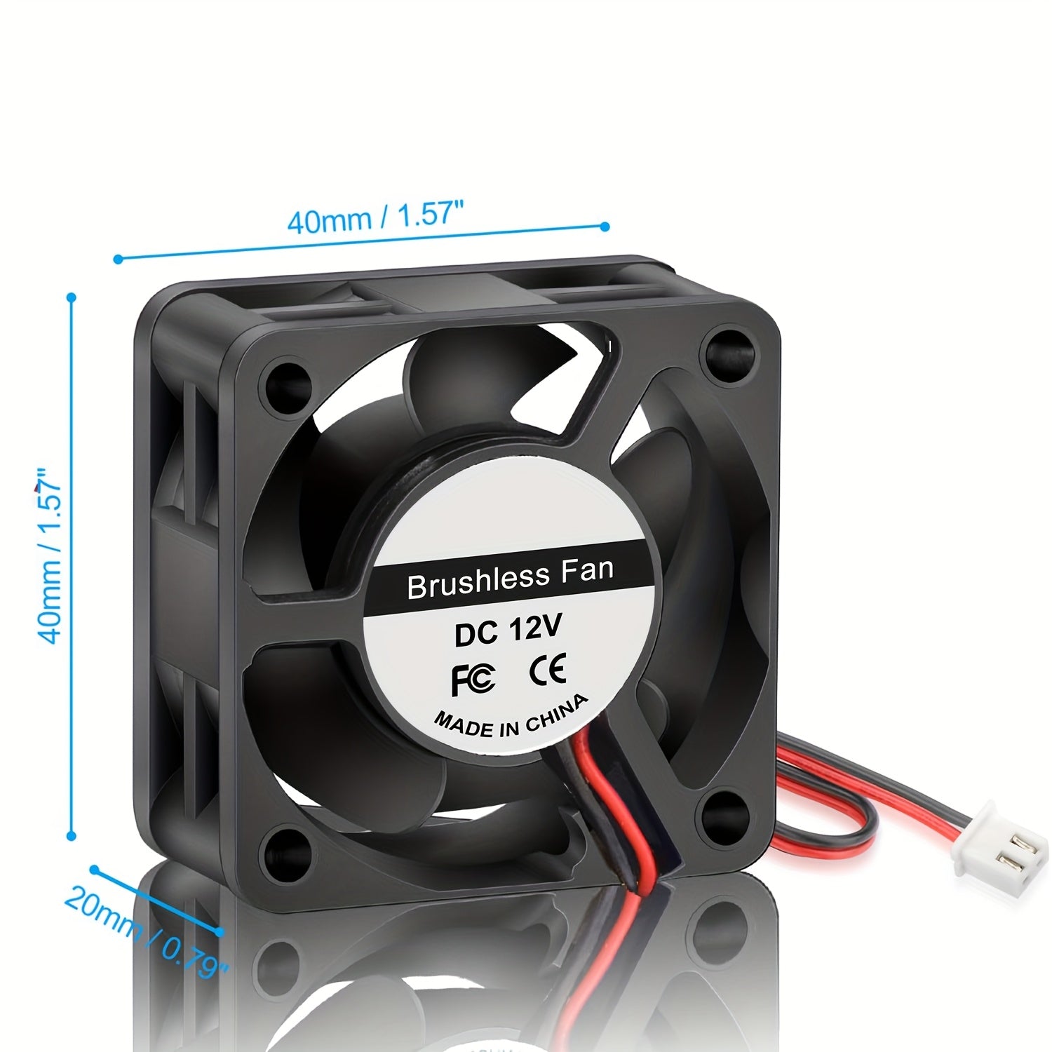 4Pcs 40mm Brushless Cooling Fan 40mm×40mm×20mm DC 12V 24V 2Pin 4020 Extruder Hot End Cooling Fan 3D Printer Accessories Parts