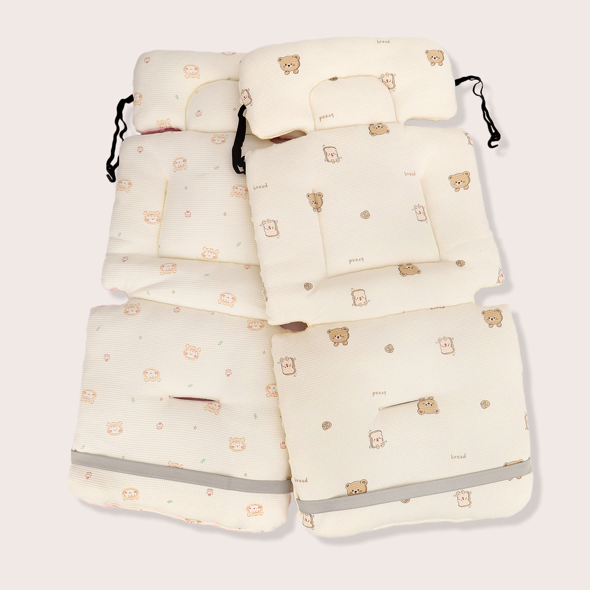 1件婴儿推车坐垫，双面使用 豆豆绒保暖四季可用推车垫