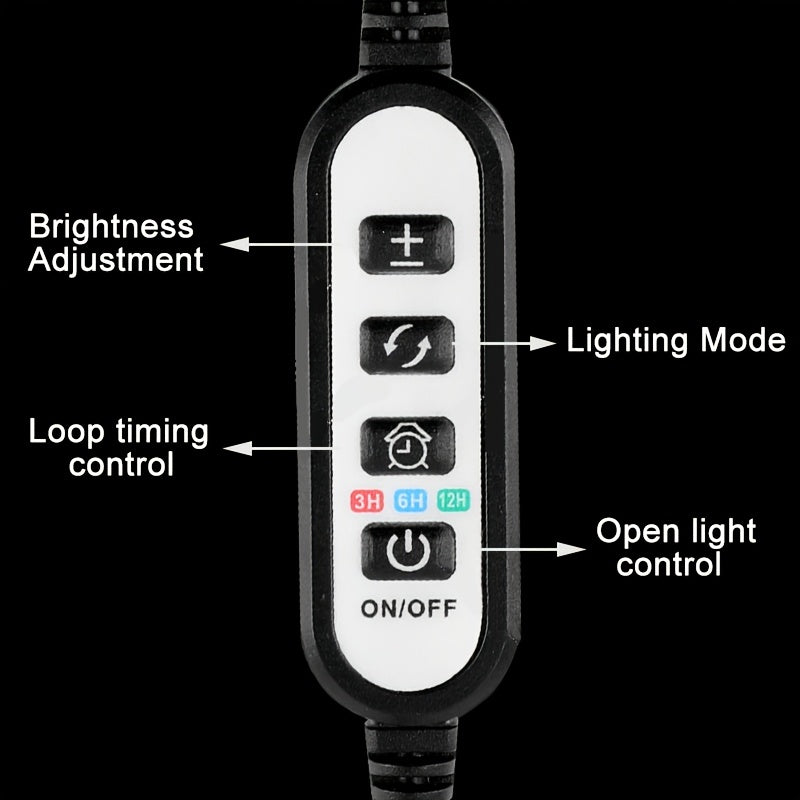 Dimmable Aquarium Light, 360° Rotatable Design, Full Spectrum, Ideal for Aquatic Plant Growth, Battery-Free