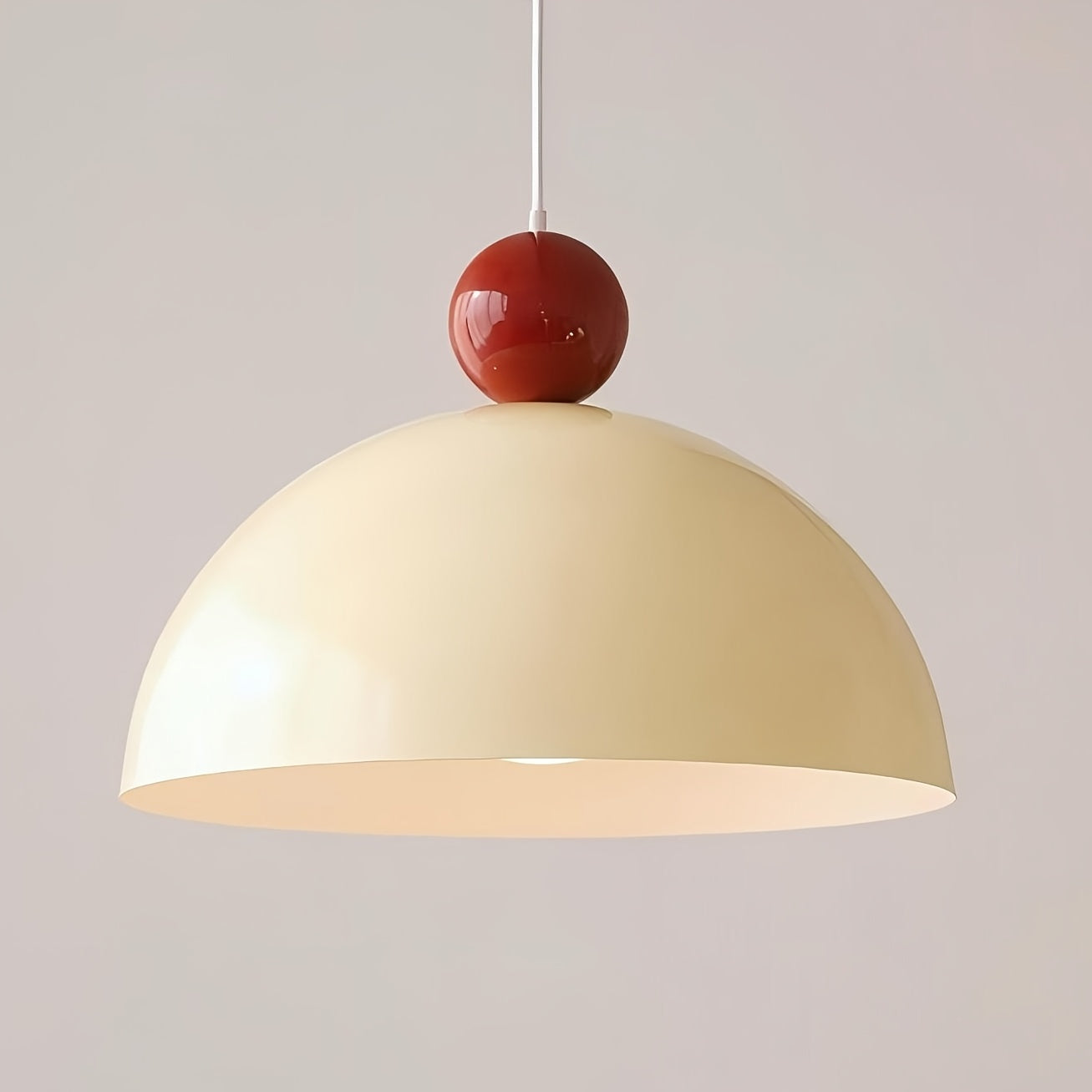Modern minimalist multi-color semi-circular iron pendant light - suitable for living room, dining table, bar, beverage bar