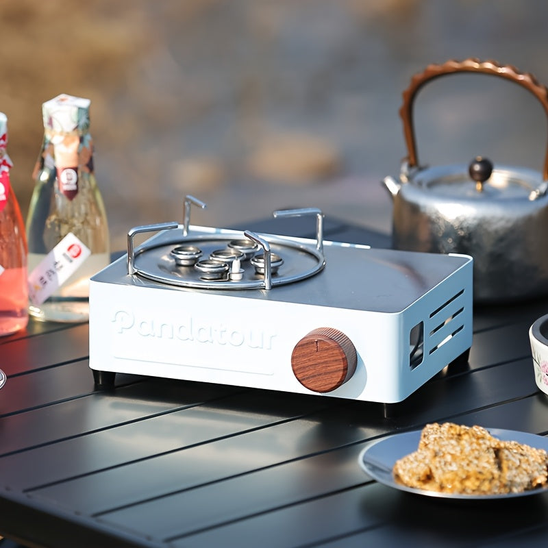 5-Burner High-Power Portable Camping Gas Stove, Ideal for Picnic, Home Cooking & Tea Brewing – Outdoor Cooking Set with Stainless Steel Safety System