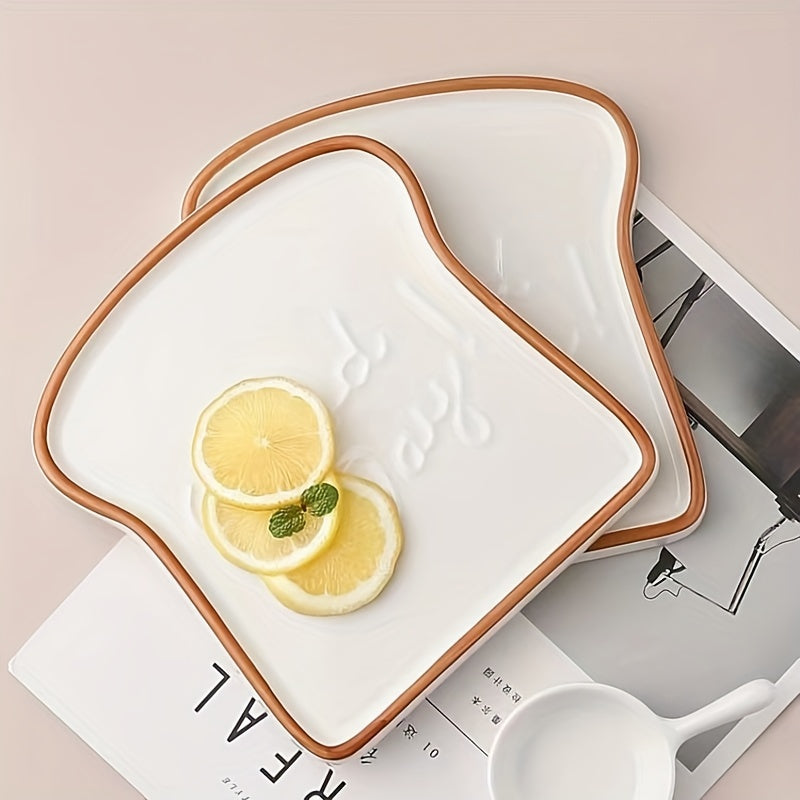 1/2 Pcs, Ceramic Breakfast Plate, Dessert & Bread Plate, Home Ceramic Steak Plate, Pasta Plate – Perfect for Steak, Bread, Pasta, Sushi