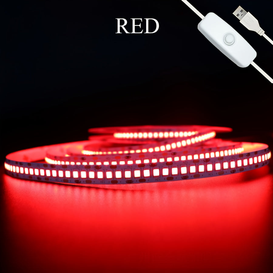 USB LED灯带有开关，柔软光带用于厨房房间楼梯照明