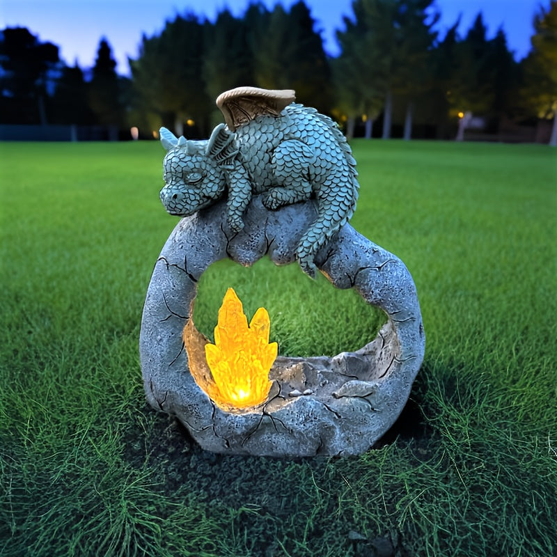 Garden Courtyard Outdoor Dinosaur Crystal Solar Light Lawn Decorative Ornament Statue Landscape Light