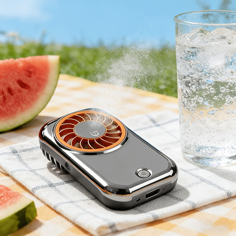 All Season Ice Feel Handheld Mini Cooling Fan, Portable USB Personal Pocket Fan