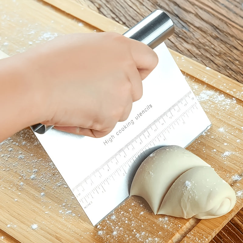 Stainless Steel Dough Scraper, Baking Tool, Pastry & Dough Cutter, Kitchen Accessories