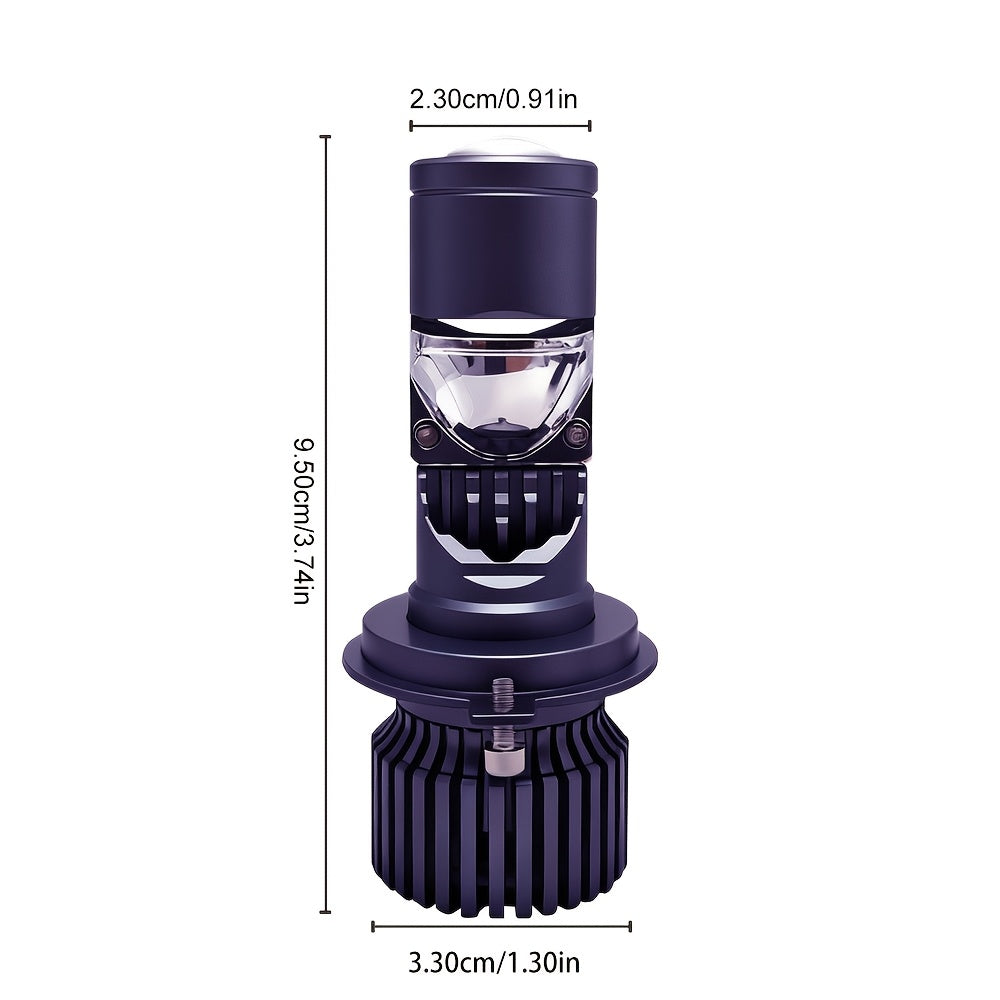 2PCS LED汽车车灯-H4/9003/HB2-55000LM,300W远近光，6500K冷白灯，搭载3570 CSP芯片，配备12000转涡轮散热风扇与360度广角光束