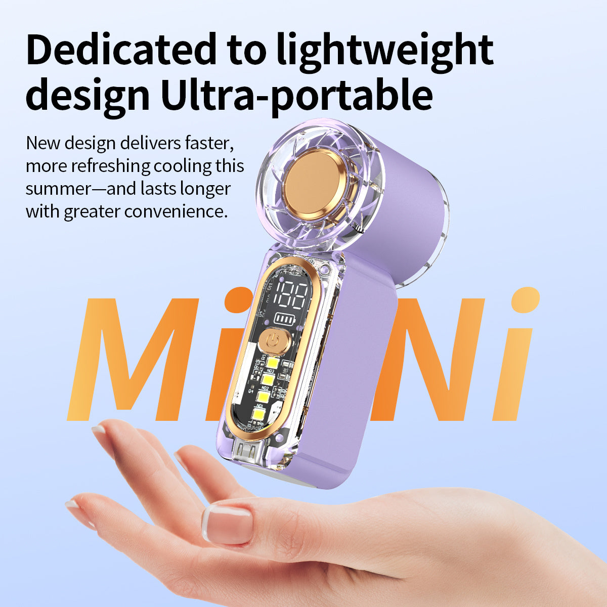 Ultra Quiet Mini Fan, Low Noise Operation, Ultra Long Battery Life, Pocket Size Portable Fan, Perfect for Dormitory, Classroom, Library