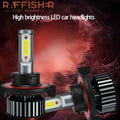 RAFFISHER 2-Pack H4 H7 LED Headlights, 480W High Power, 50000LM Brightness, Compatible with Canbus and Various Models Including H1, H11, H8, H9, HB3 9005, HB4 9006, 12V, 6000K Turbo Light, for Vehicles