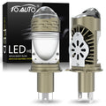 2-Pack, 90W, 28000 Lumens New LED Projector Lens Headlight, Easy to Install, with H4/9003/HB2 Connector, 3570 CSP Technology and Canbus Compatibility, for Cars and Motorcycles, with Dual High/Low Beam Function
