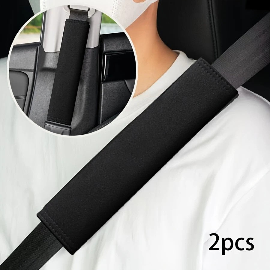 2pcs Car Ice Silk Shoulder Protector – Unisex, All-Season, Soft & Comfortable, Adds Elegance to Car Interior