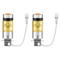 LED Headlight Fog Light Driving Light Bulb Set 4300K Yellow 100W, for Daytime Running Light Fog Light Bulb Replacement 2X H3 Super Bright, No Battery Included