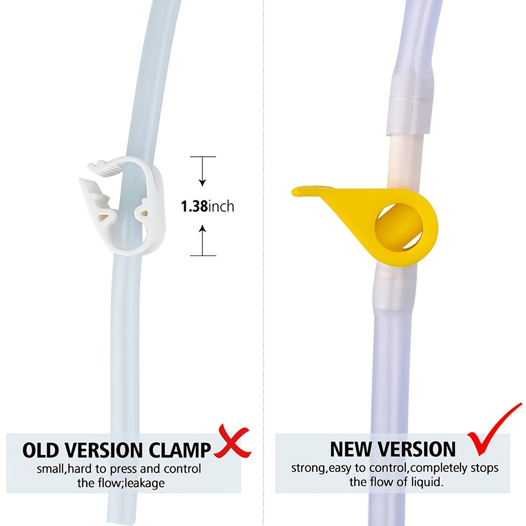 实验室及科研用品2Pcs/5Pcs防漏排尿阀，便于控制流量——配备硅胶延长管，适用于导尿管、腿部/床边尿袋及排尿系统——可在医院、家庭及护理环境中使用