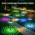 6 Pack Solar Light & Shadow Path Light, IP44 Waterproof Outdoor Lawn Light, Color Gradient LED Light, Perfect for Pathway, Villa, Courtyard, Garden Landscape Decoration, Holiday Party Atmosphere Decor
