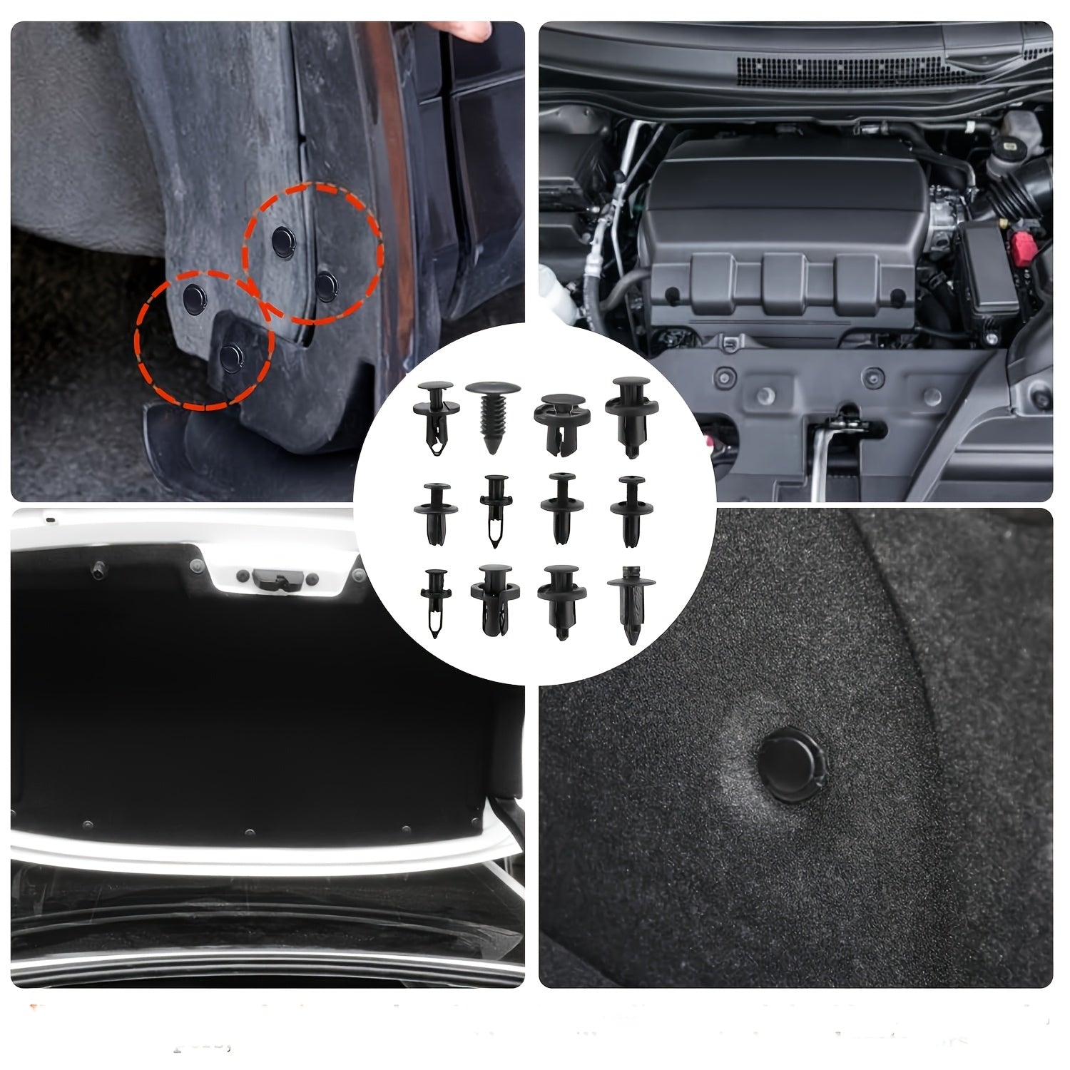 925/1240-Piece Multi-Function Large Capacity Auto Clip Assortment Kit – Heavy-Duty Automotive Fasteners in 32 Sizes (Screws, Clips, Retainers) for Dashboard, Interior Panel, Audio System Repair/Installation