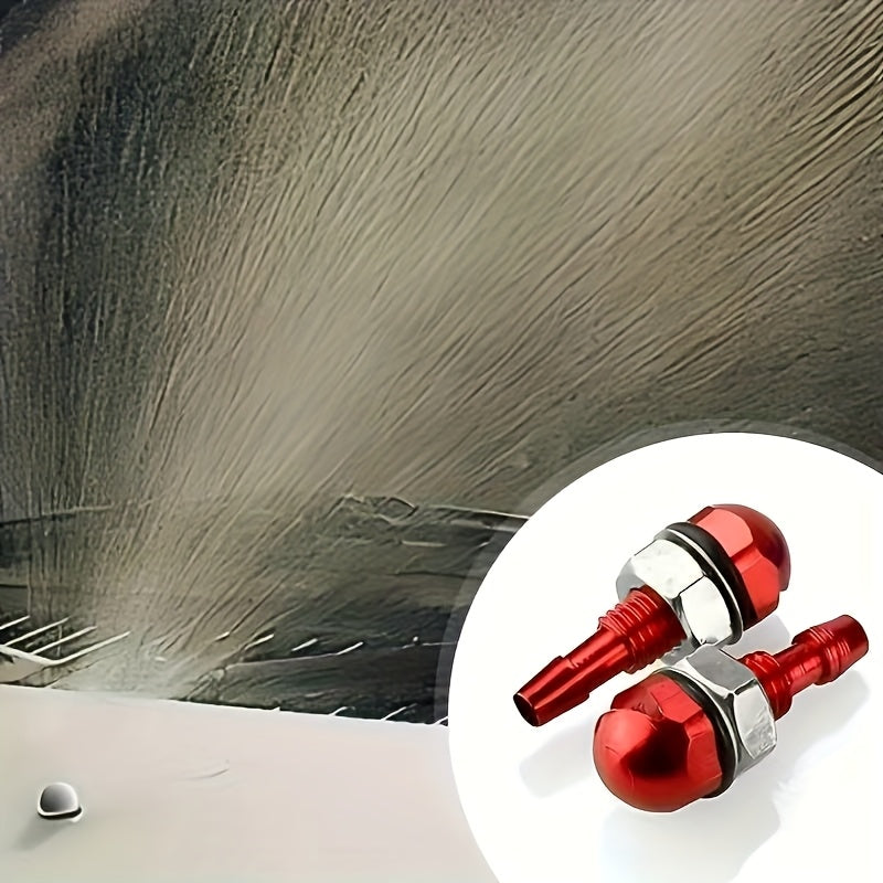 2pcs Windshield Wiper Nozzles – Adjustable Spray Pattern, Enhances Vision Cleaning Safety for Vehicle Maintenance | Integrated Spray Head Design | Durable Construction, Universal Front Windshield Washer Spray Kit for Cars
