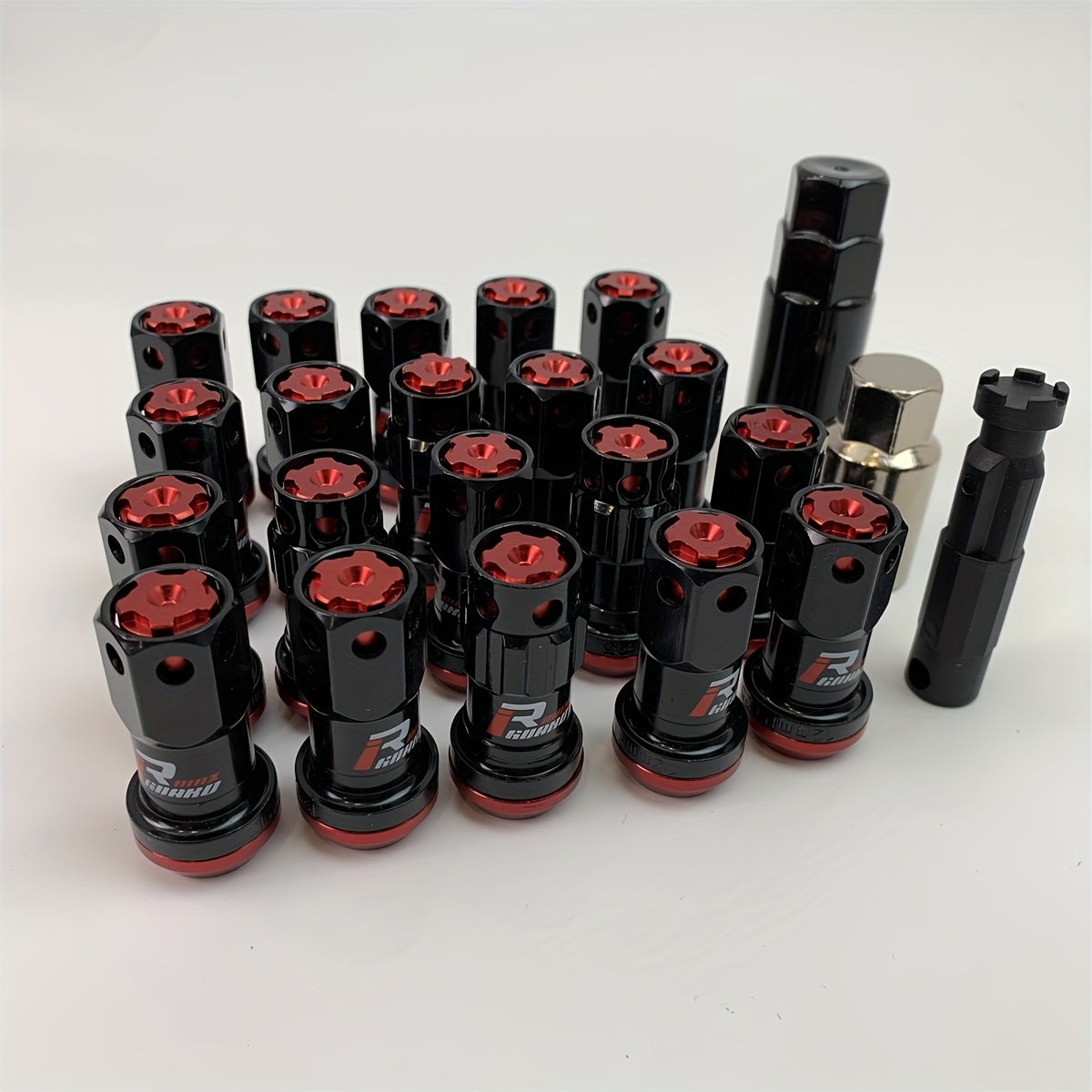20pcs Racing Tire Nut Set, Thread M12*1.25, Universal Car Modification Performance Accessories