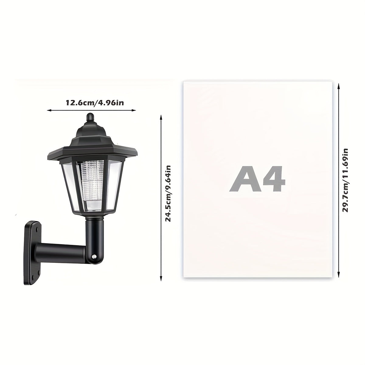 1/2 Pack Solar Outdoor Small Hexagon Palace Light, Outdoor Landscape Garden Decorative Light, Solar Light Outdoor LED Solar Wall Light, Vintage Light, Waterproof Outdoor Solar Street Light, Eco-Friendly Energy Saving, Perfect for Lawn